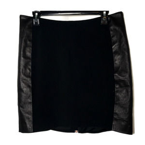 rag & bone new york Lamb Leather Black Zip Back Mini Skirt Size 8